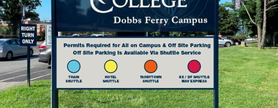 Campus wayfinding signage by Admark Graphics